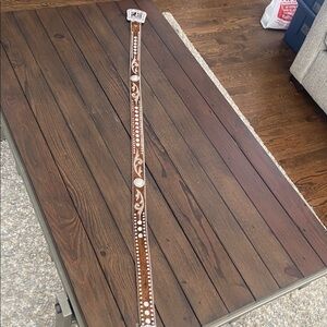 Womens Nocona Western leather rhinestones belt size-XL